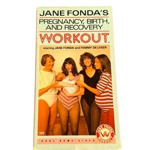 Vintage/Retro VHS Tape: “Jane Fonda’s: Pregnancy, Birth, And Recovery Workout.”